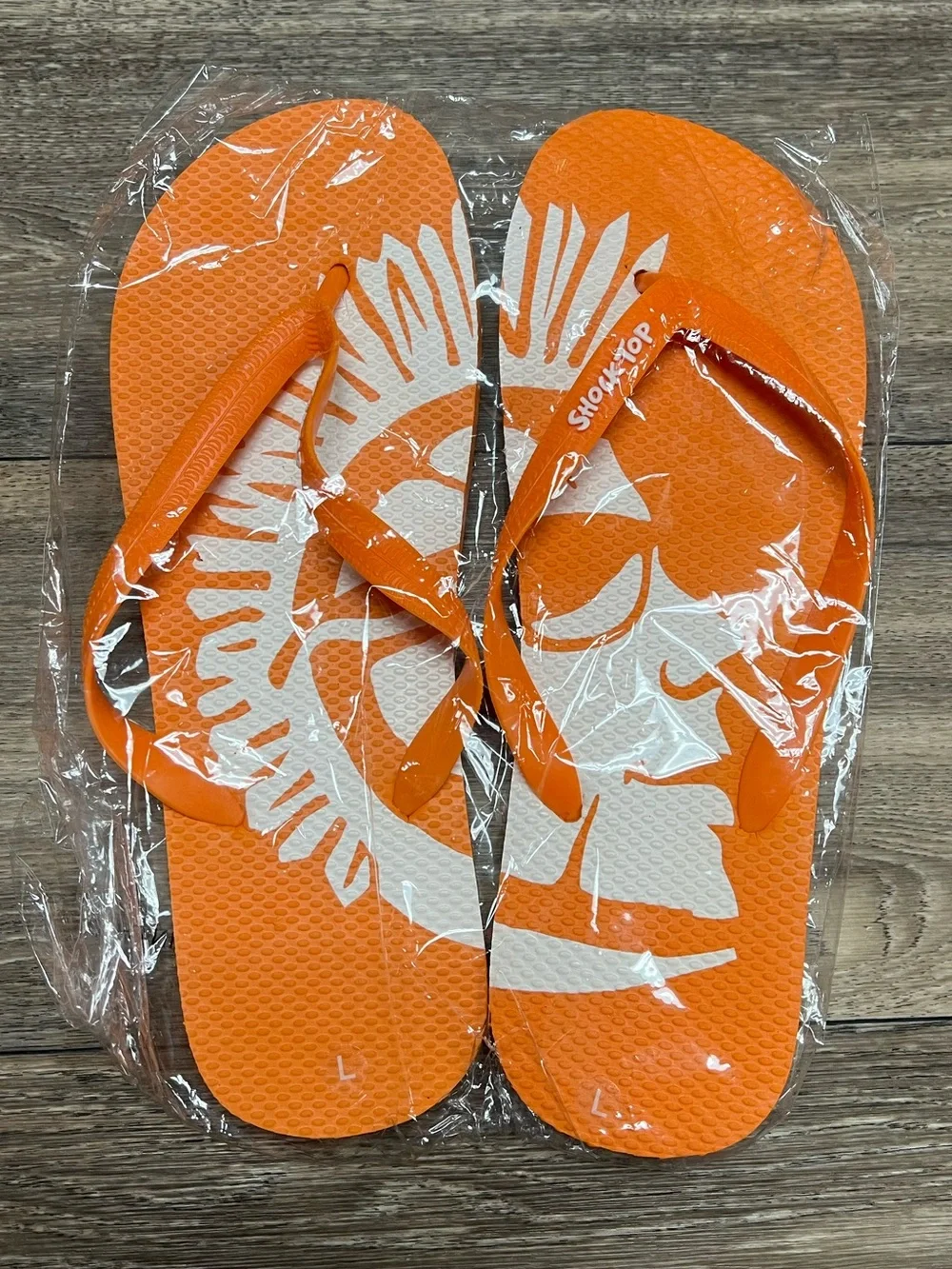NWT Shock Top Ale Promo Sandals Unisex Size Large